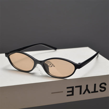 Slim Oval Acetate Sunglasses