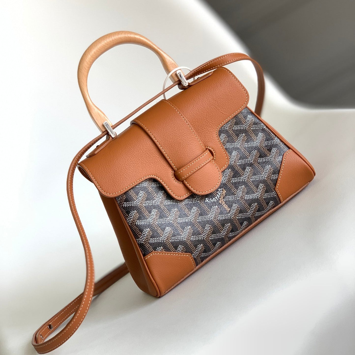 Classic Pattern Top Handle Bag